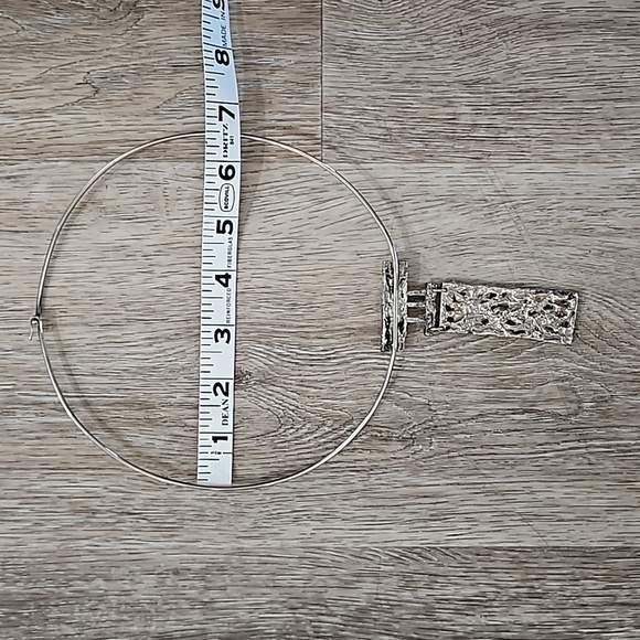 Vintage brutalist Sterling silver chunk river bark  hand-made necklace - Picture 10 of 11